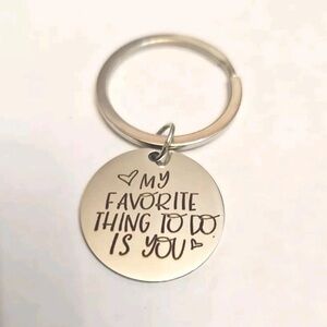 My favorite thing to do Keychain ~ funny Gag Gift men women Key chain